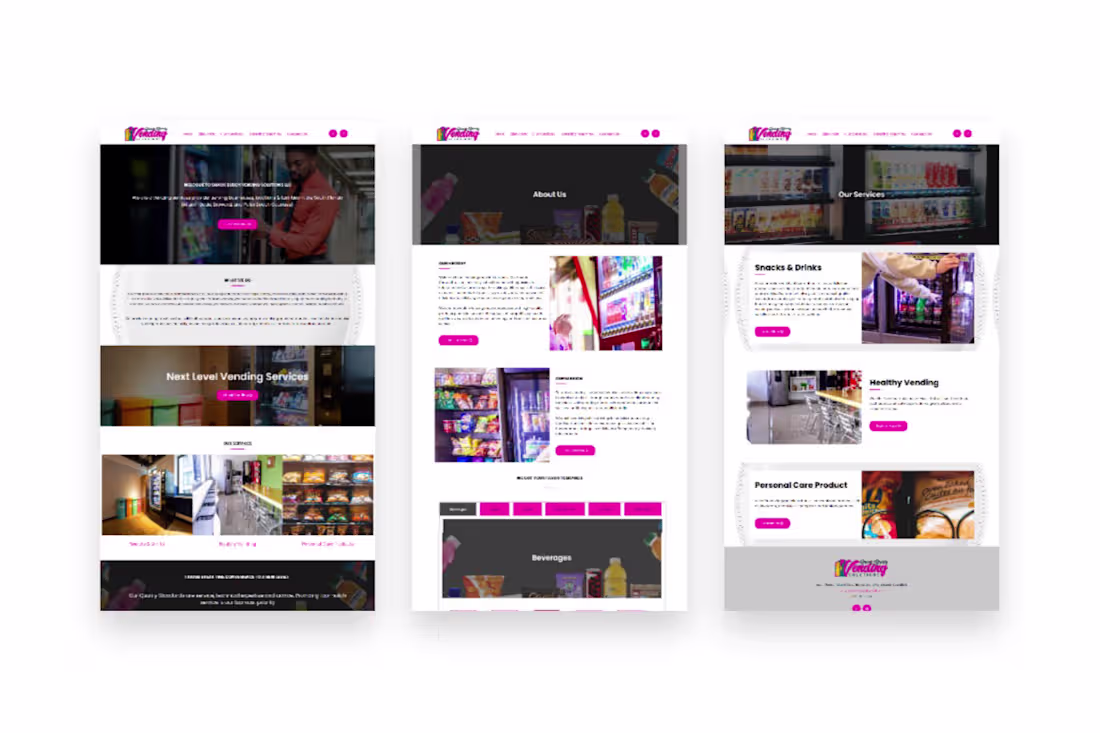 Cover image for Vending Machine Business Website Design and Optimization