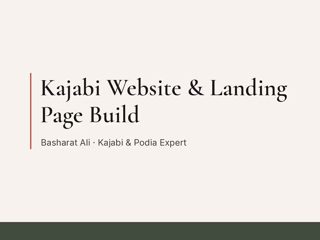 Cover image for Kajabi Website & Landing Page Build