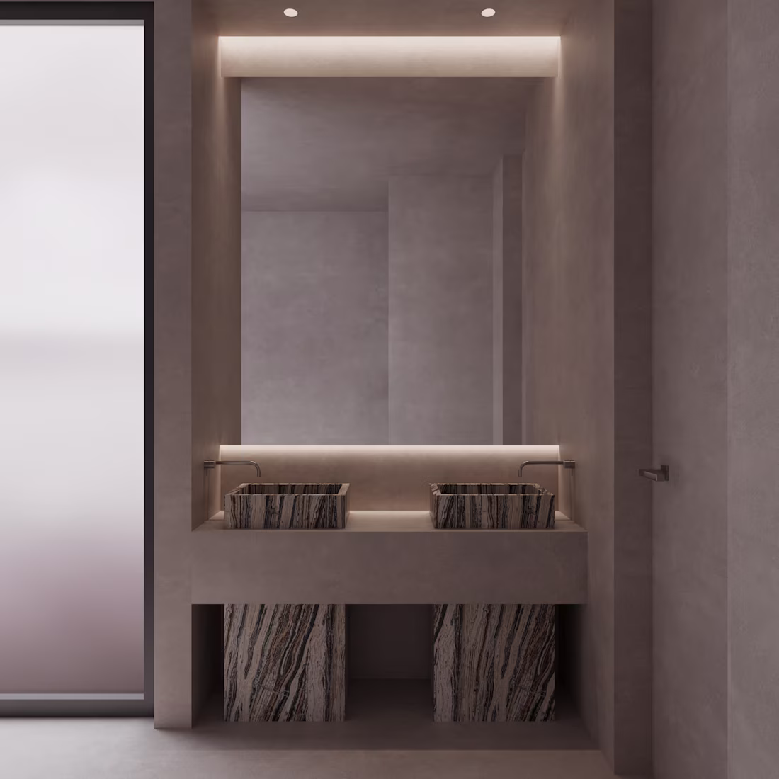 Cover image for Wrapping up the year… again😅 Modern bathroom interior | war...