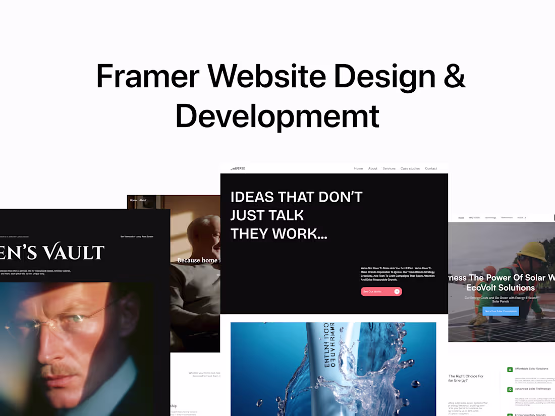 Cover image for Framer Website Development  & Design