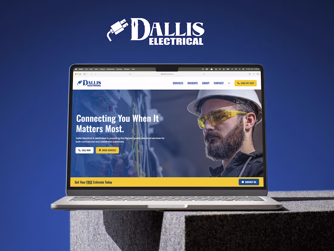 Cover image for High Converting Website for Dallis Electrical Services