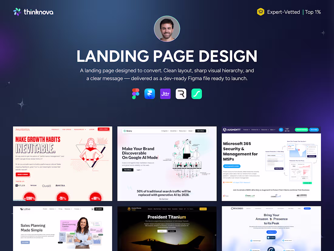 Cover image for Figma UX/UI Landing Page Design