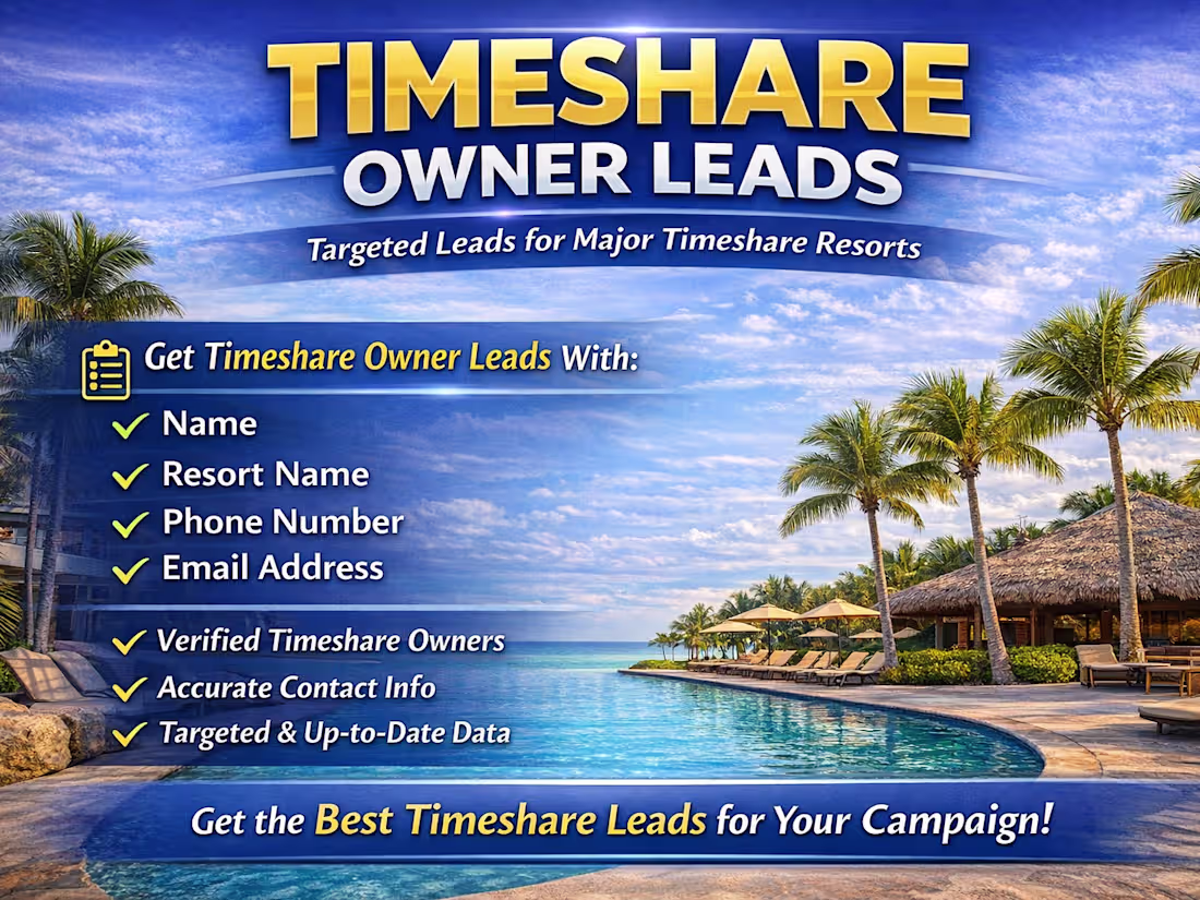 Cover image for Timeshare Owner Leads Based In