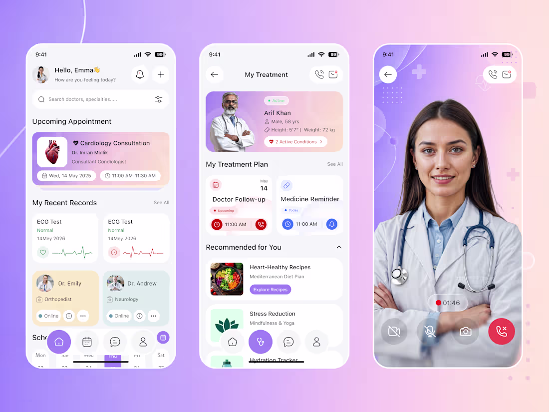 Cover image for Healthcare & Doctor Consultation Mobile