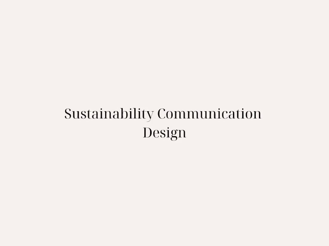 Cover image for Sustainability Communication & Impact Design