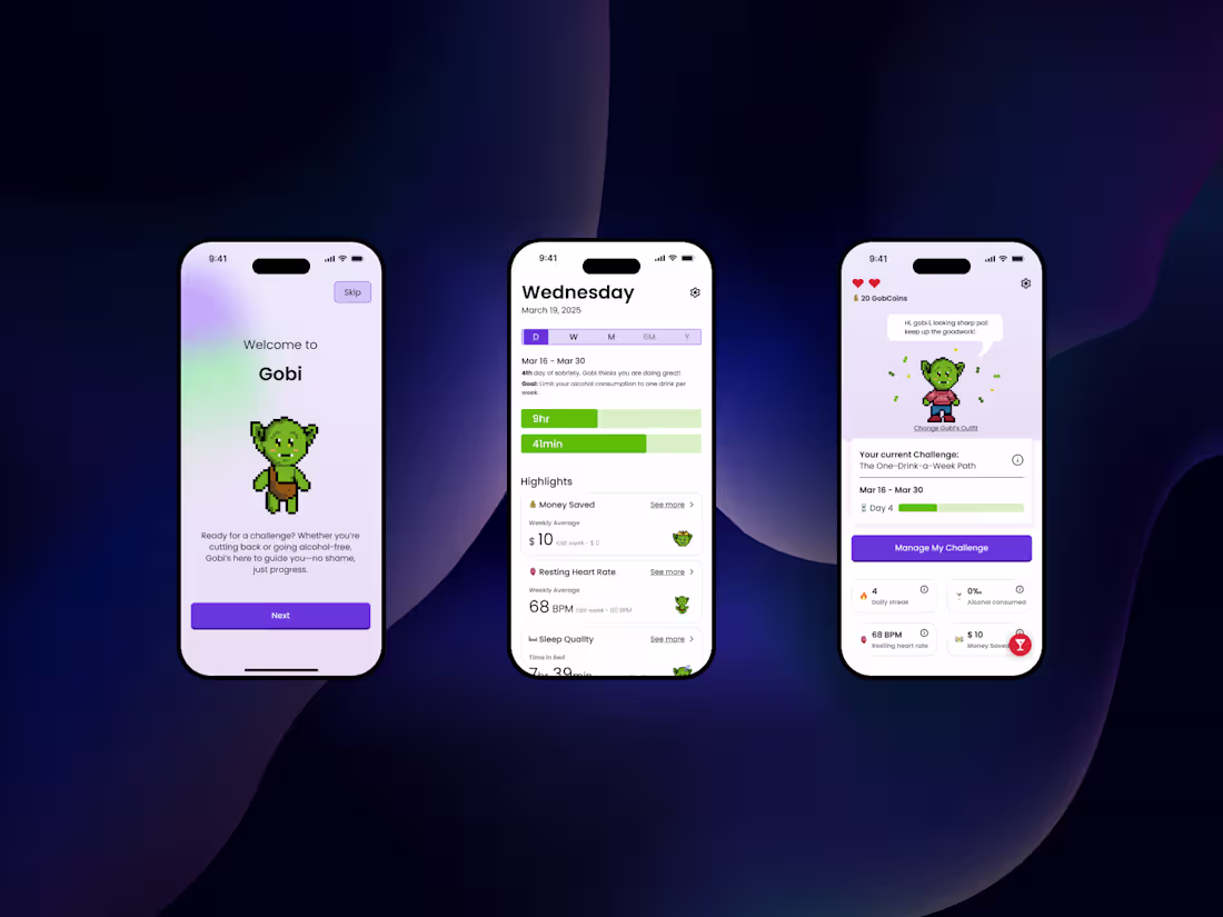 Cover image for Gobi: A Sobriety Tracking App