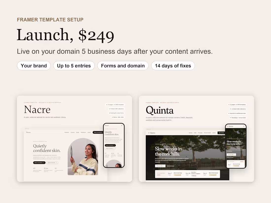 Cover image for Framer template setup - Launch