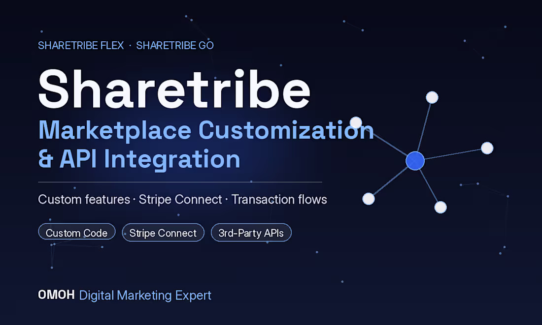 Cover image for Customize sharetribe marketplace with custom features and APIs