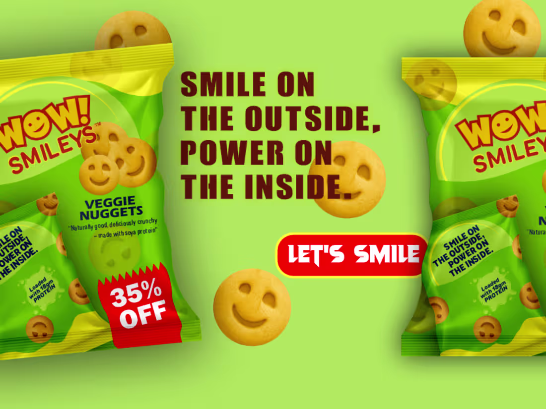 Cover image for Creative Food Packaging Design for FMCG Snack Brand–WOW! Smileys
