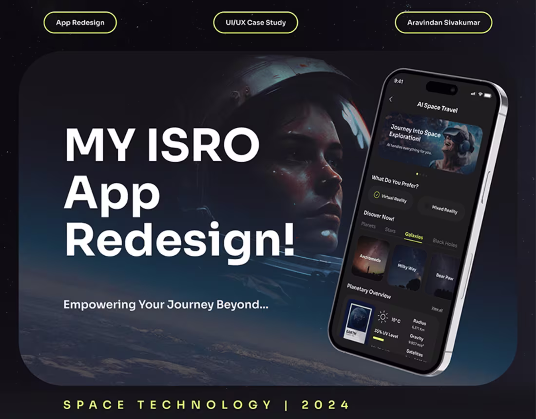 Cover image for ISRO App | UI/UX Redesign