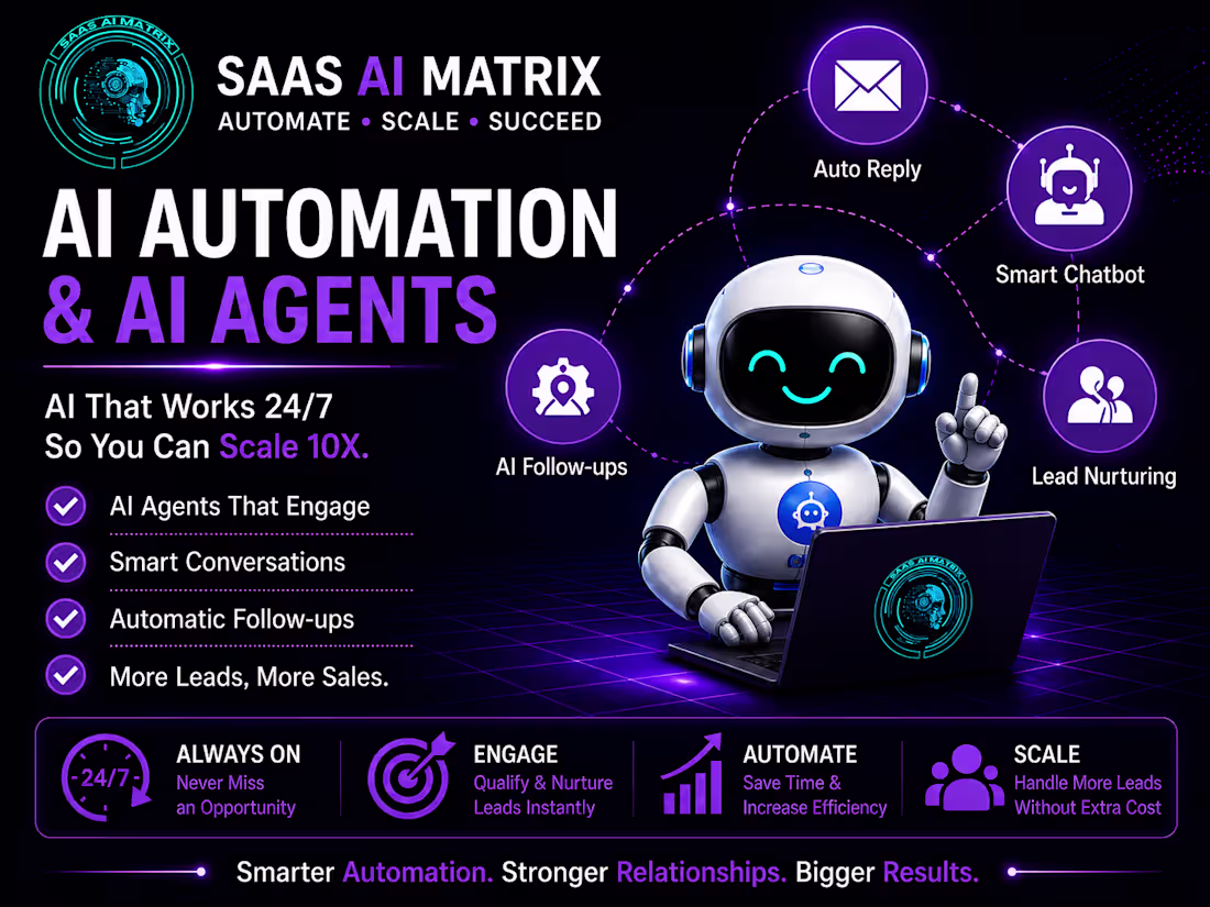 Cover image for AI Automation & Smart AI Agent System