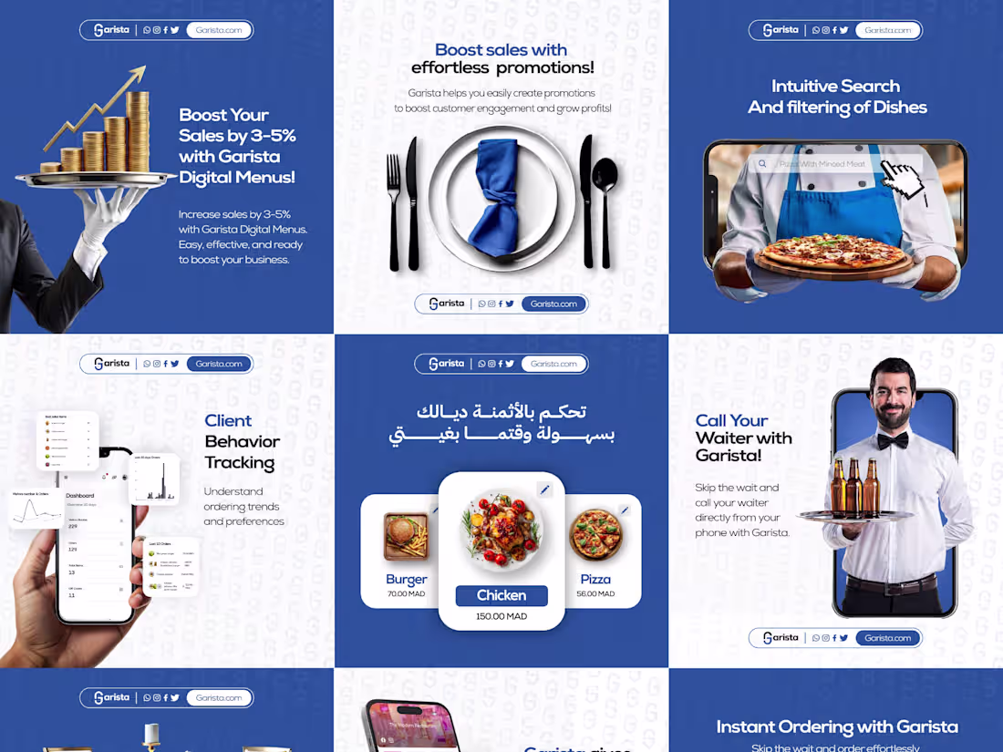 Cover image for Garista — Social Media Campaign for a Digital Menu Platform