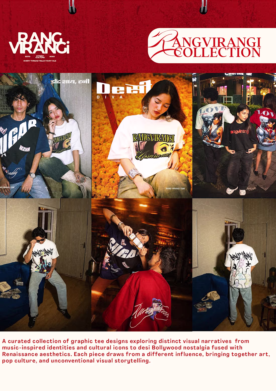 Cover image for clothing collection i worked on for the brand RANGVIRANGI