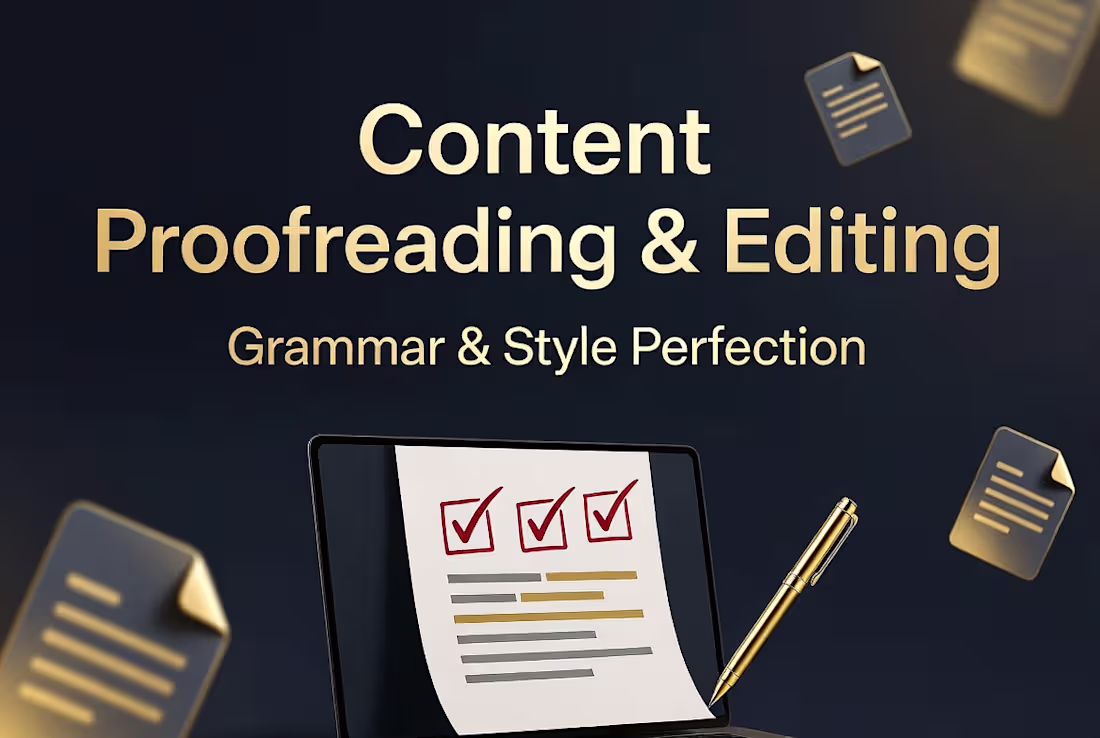 Cover image for Content Proofreading & Editing | Grammar & Style Perfection