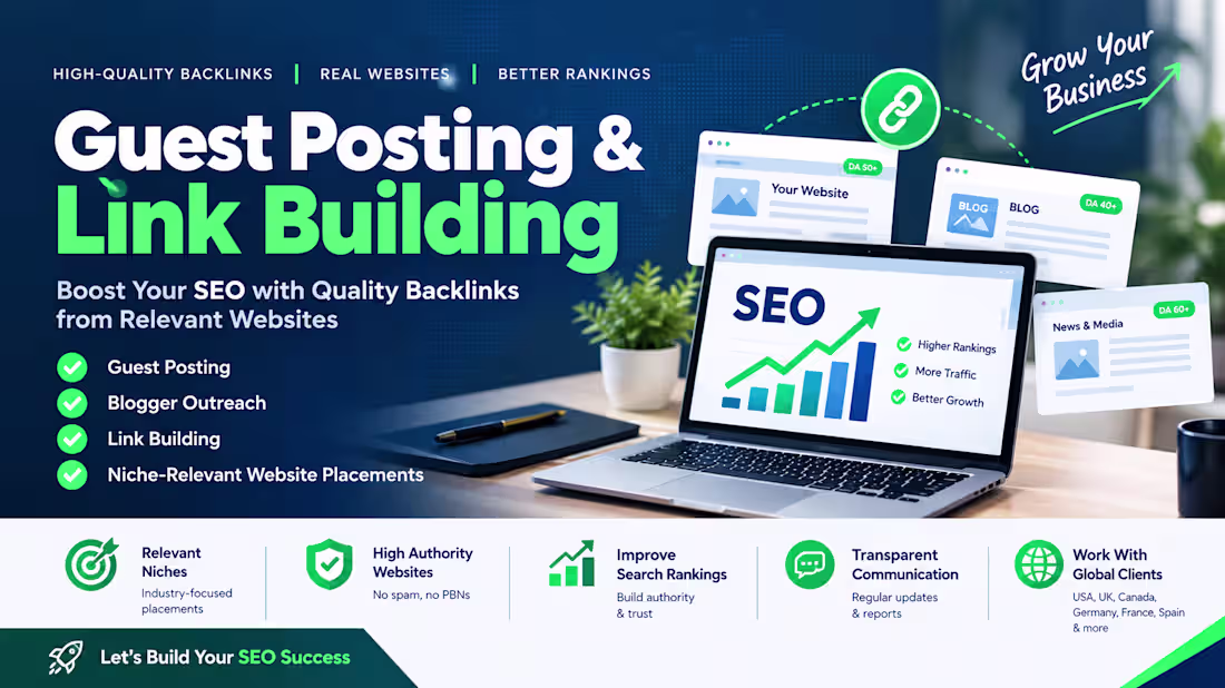 Cover image for Guest Posting & Link Building service
