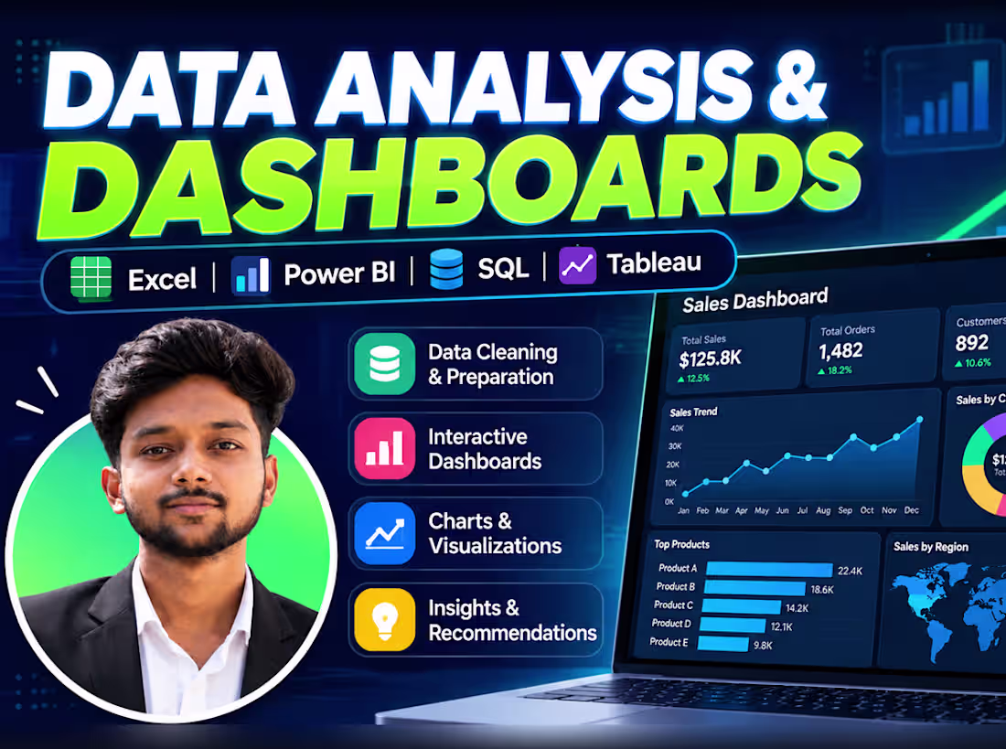 Cover image for Data Visualization with Excel or Power BI.