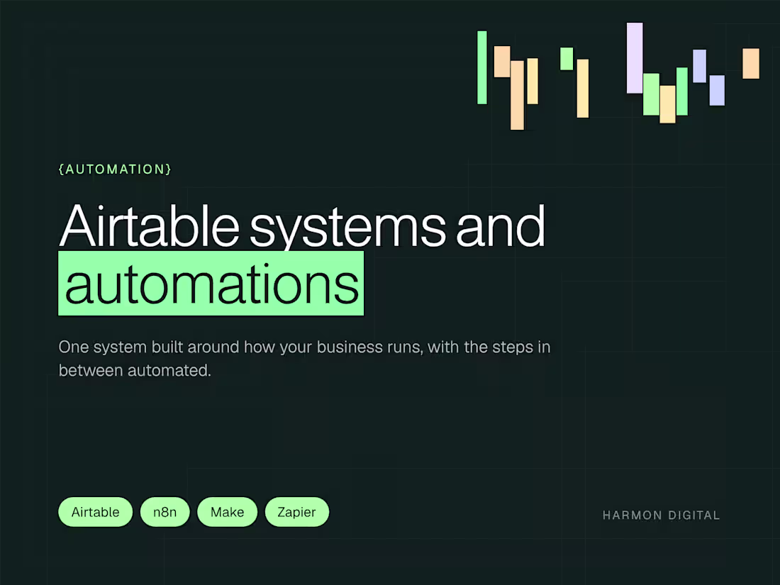 Cover image for Airtable Systems & Workflow Automation (n8n, Make, Zapier)