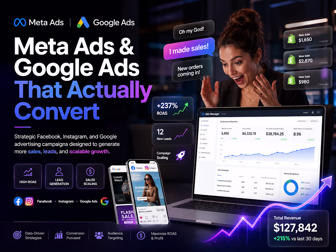 Cover image for Converting Meta Ads & Google Ads Campaign Management Manager
