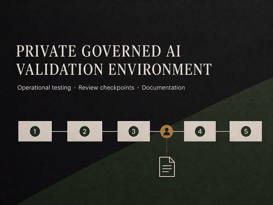 Cover image for Private Governed AI Validation Environment