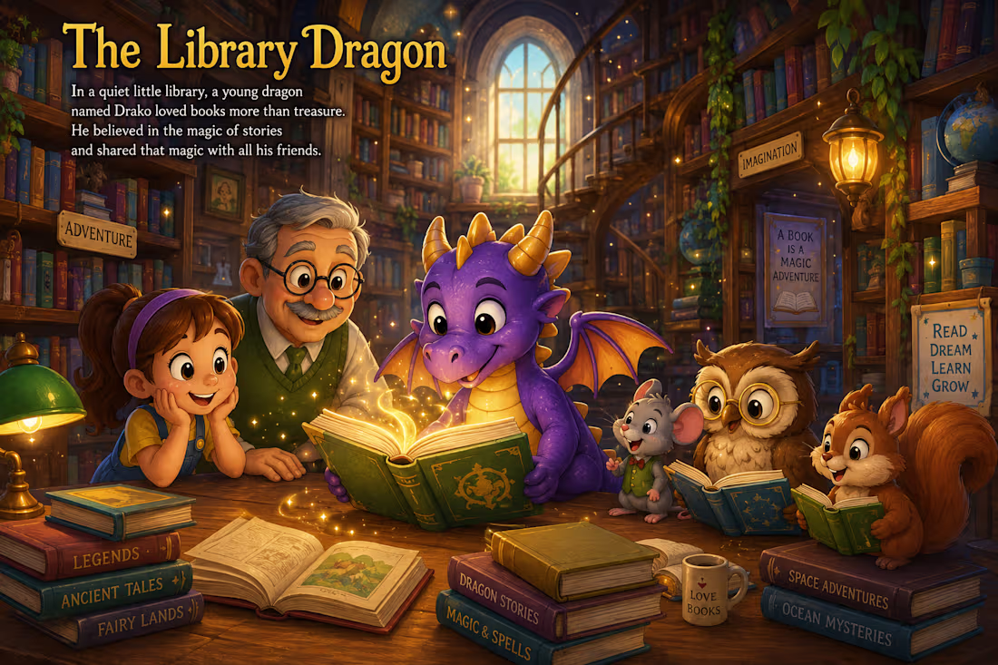 Cover image for The Library Dragon
One of my