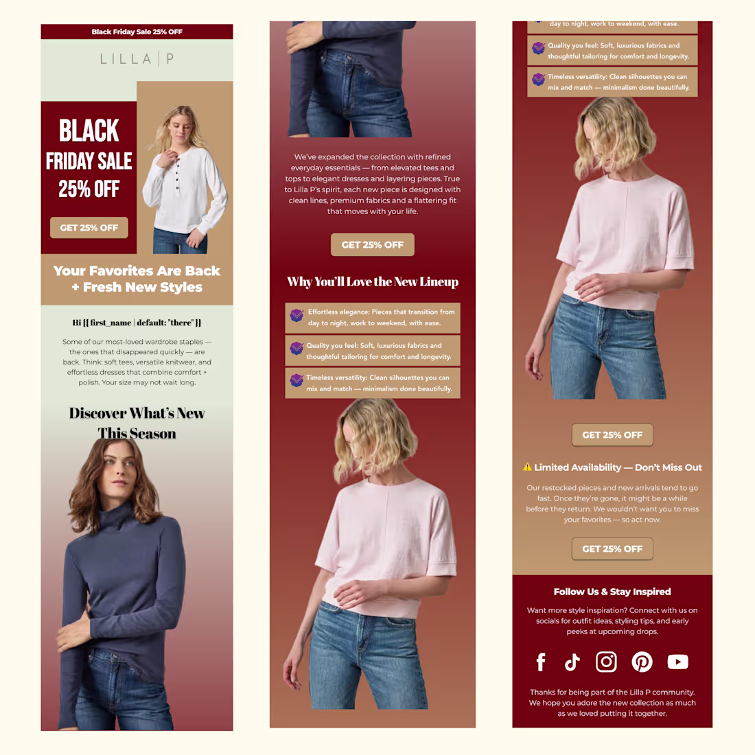 Cover image for Figma email design for LILLA brand