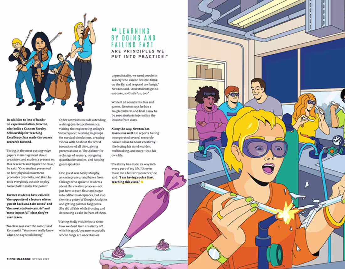 Cover image for Editorial illustration series for Tippie magazine