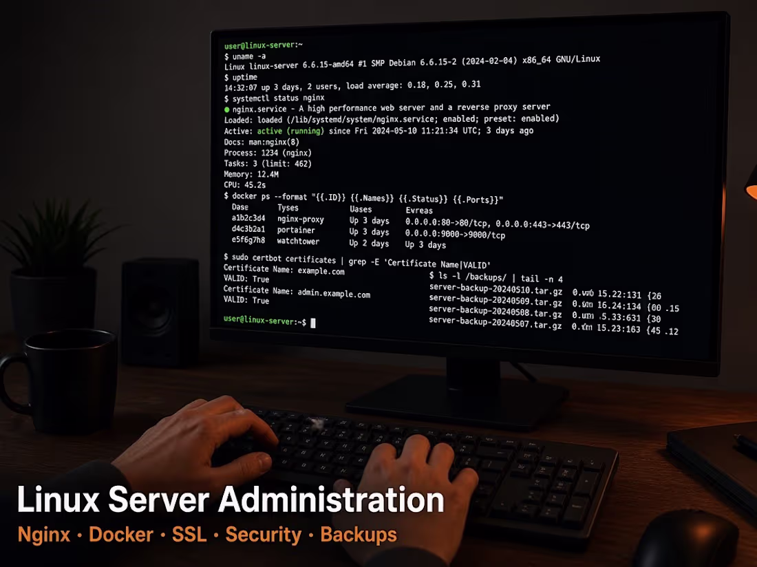 Cover image for Linux Server Setup & Administration