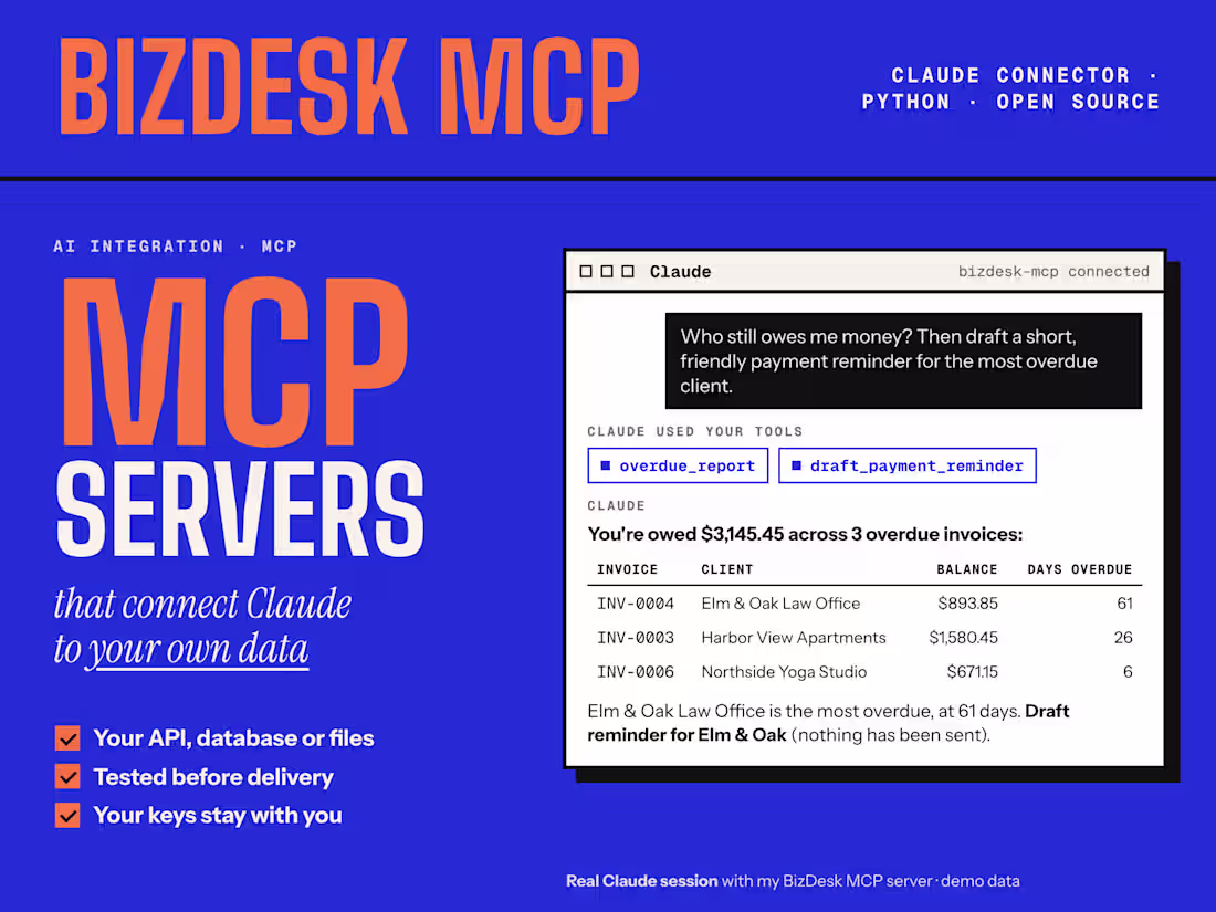 Cover image for BizDesk MCP: a custom MCP