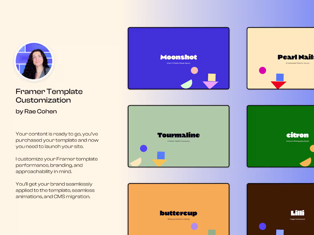 Cover image for Framer template customization