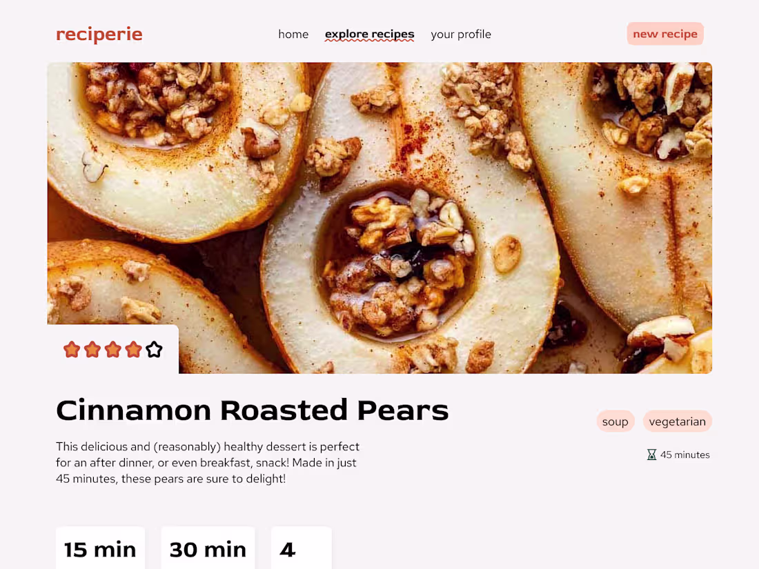 Cover image for Reciperie App Redesign