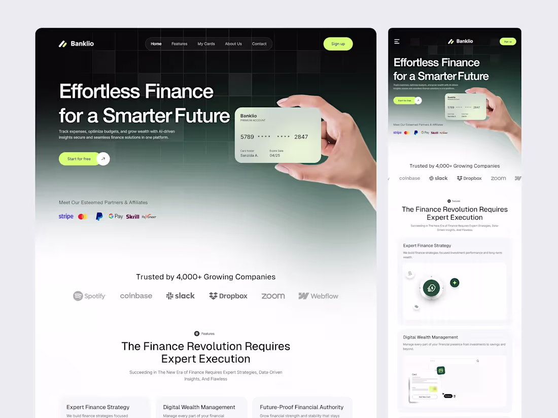 Cover image for Fintech SaaS Landing Page
Focused on