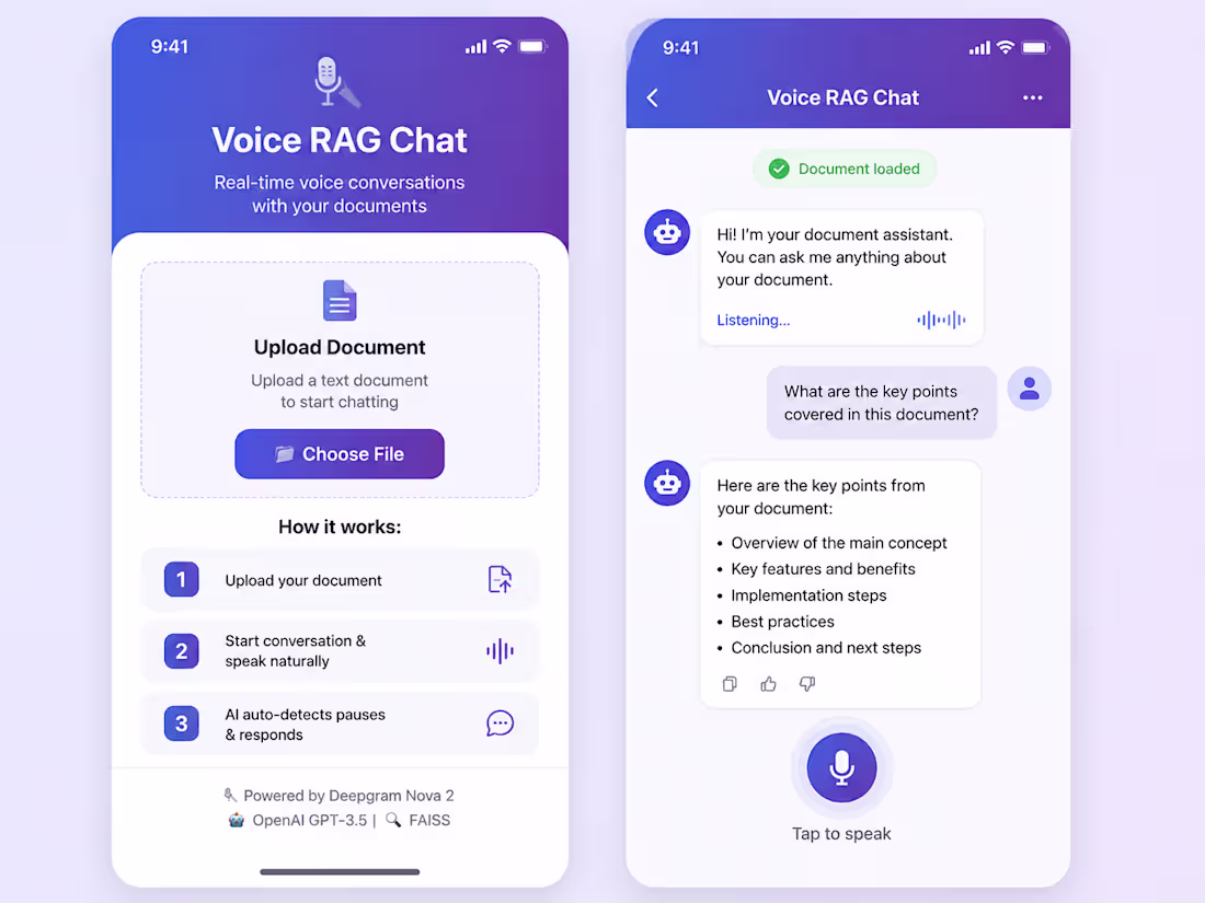 Cover image for Voice RAG is an AI-powered