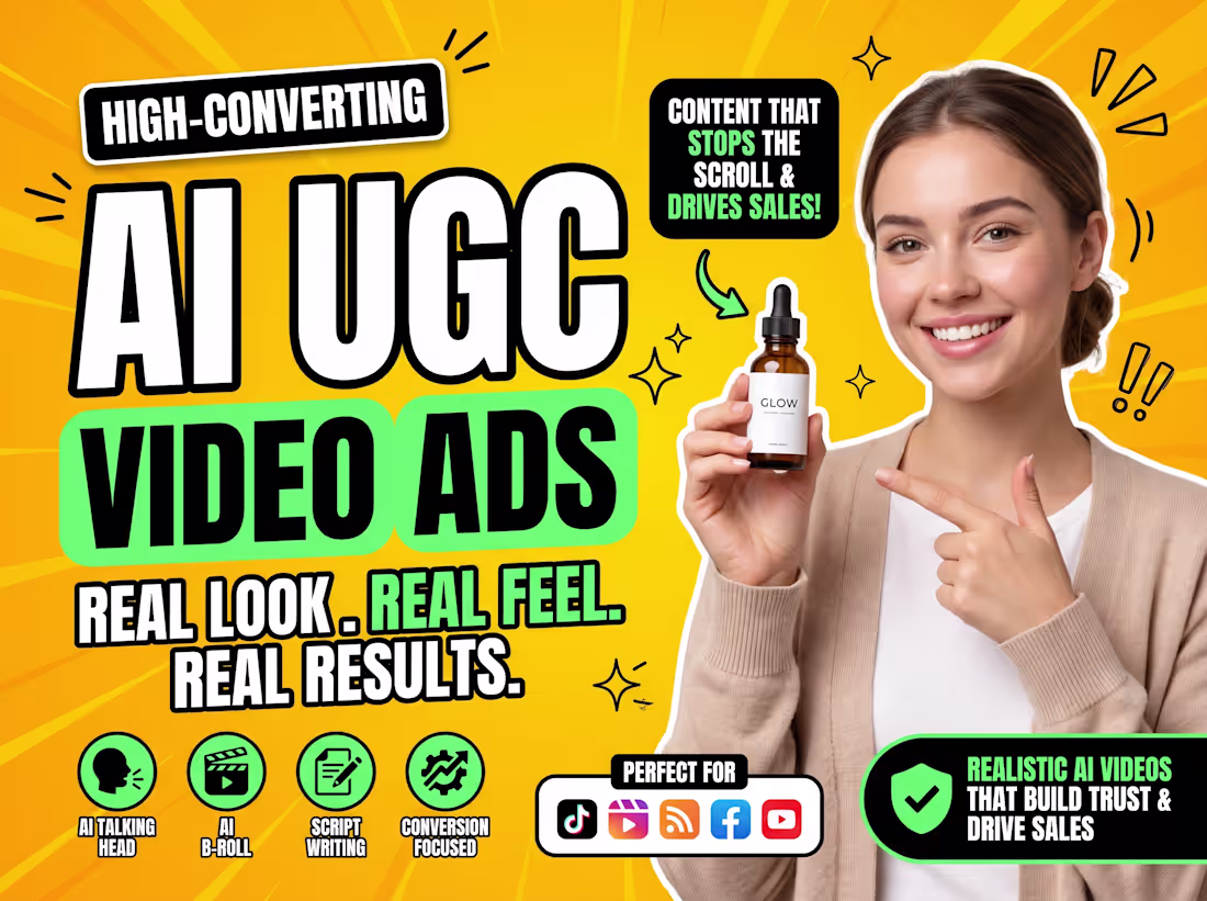 Cover image for scroll stopping realistic ai ugc video ads for tiktok and meta