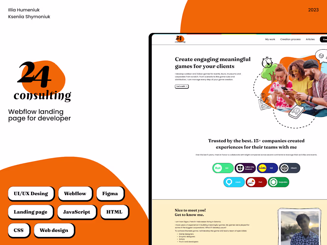 Cover image for Landing page for Game expert