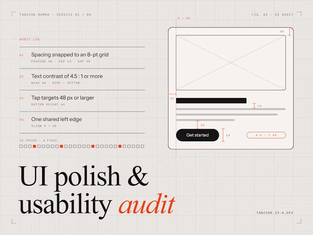 Cover image for UI polish & usability audit