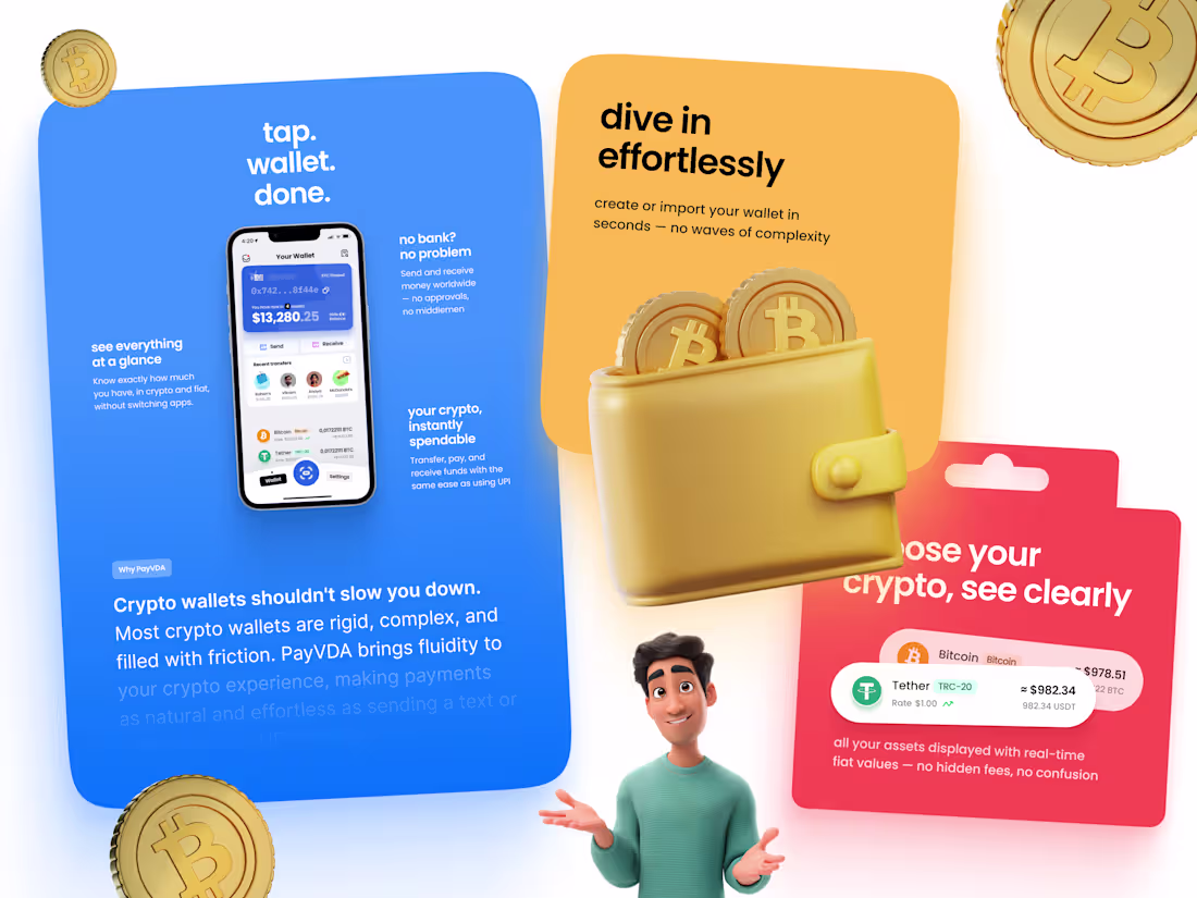 Cover image for Landing Page for Crypto Wallet App