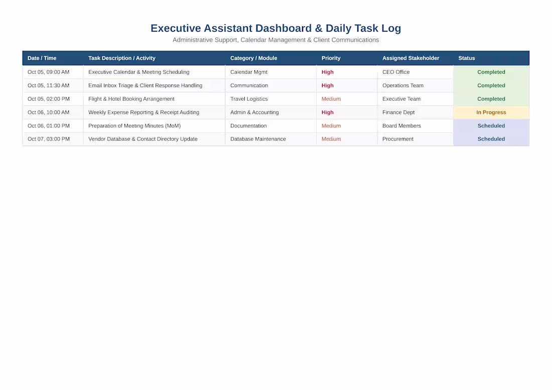Cover image for Executive Virtual Assistance & Administrative Support