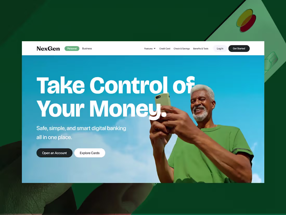 Cover image for Fintech Digital Banking Website – Wix Website Design 