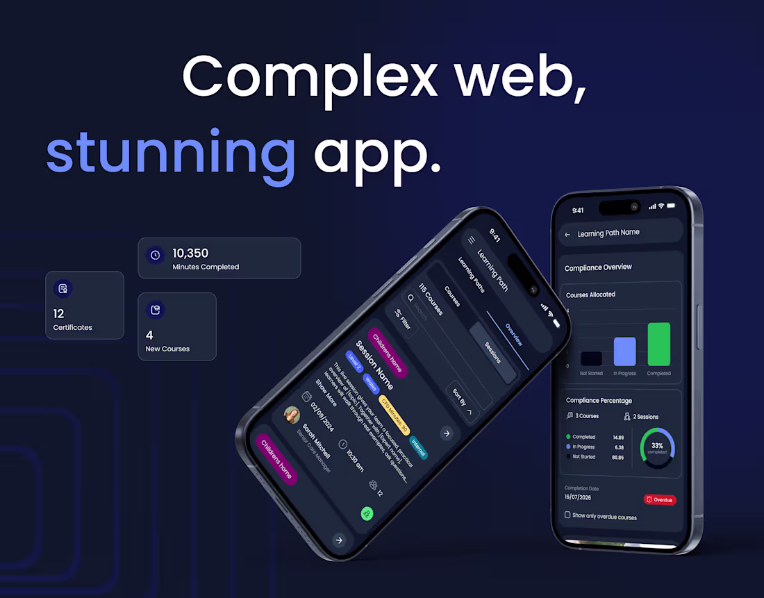 Cover image for EdTech Mobile App — UX/UI Design for an LMS Product