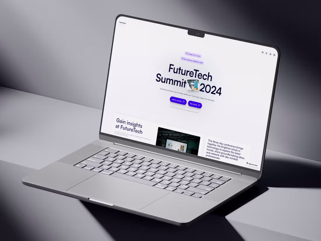 Cover image for FutureTech - Conference Framer Template