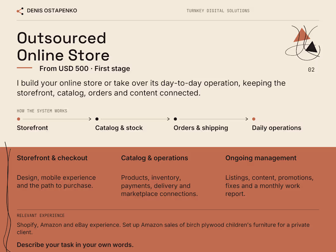 Cover image for Outsourced Online Store