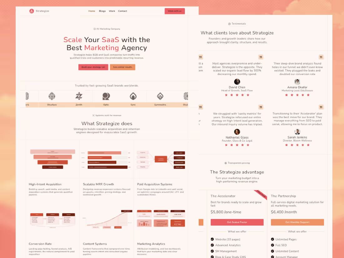 Cover image for Framer Template: Accelerate SaaS Marketing with Strategize