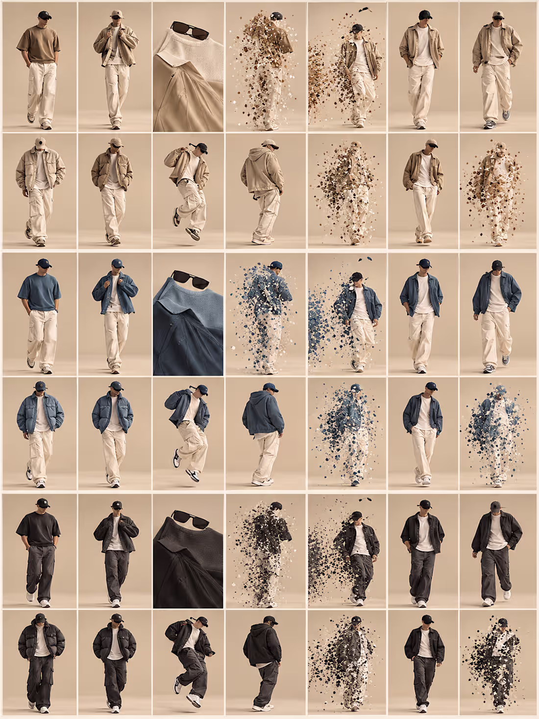Cover image for AI-generated fashion film featuring three