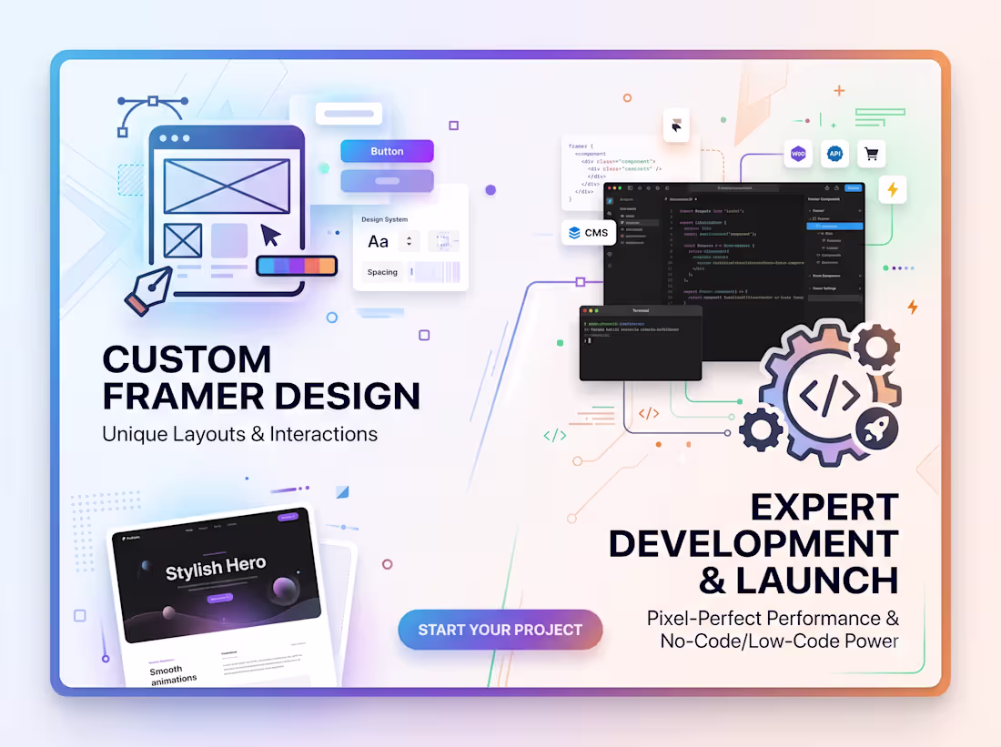 Cover image for Custom Framer Website Design & Development