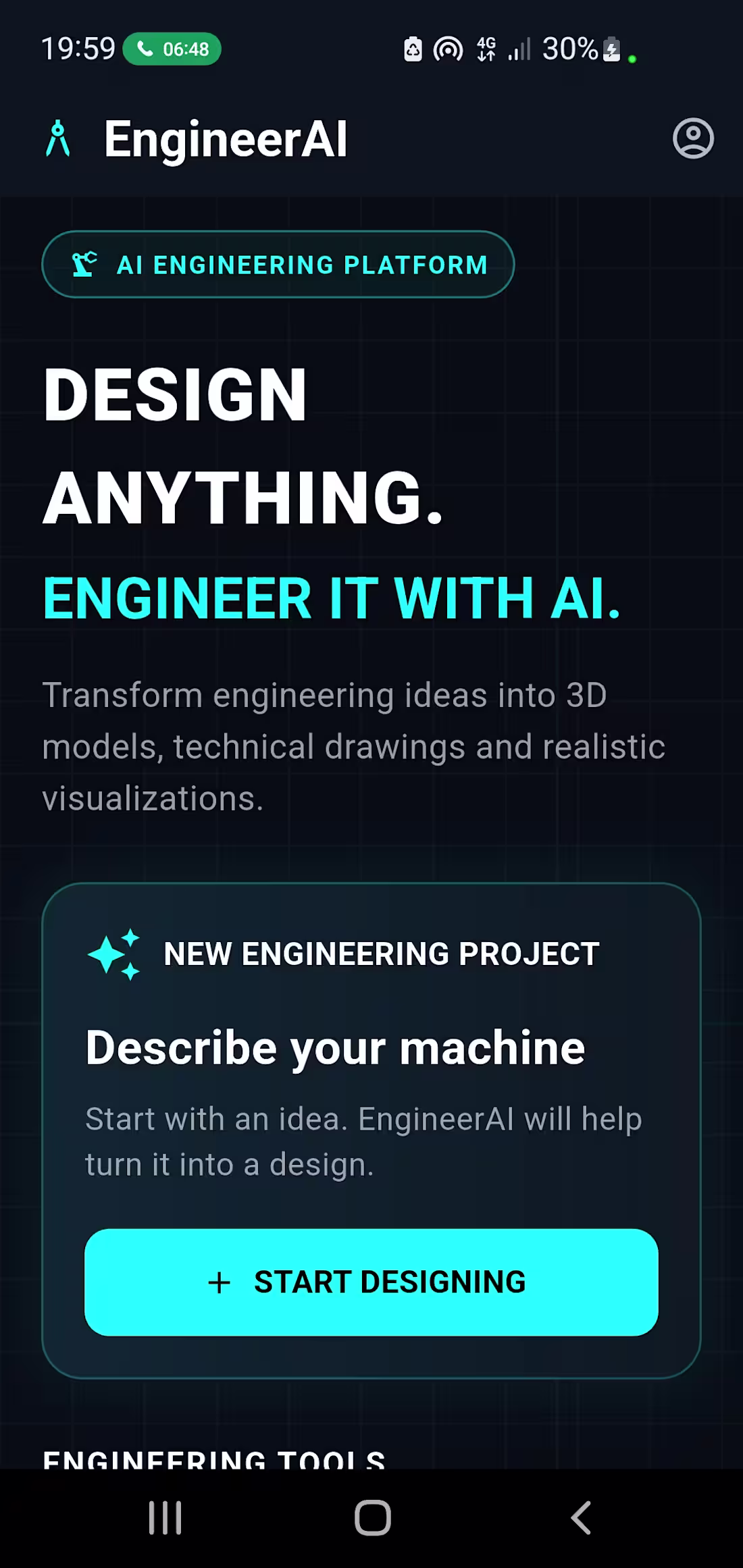 Cover image for EngineerAI — AI-Powered Engineering Design Platform