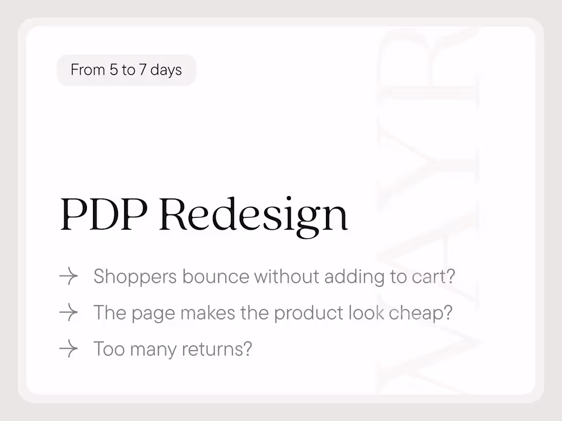 Cover image for Product Page Redesign
