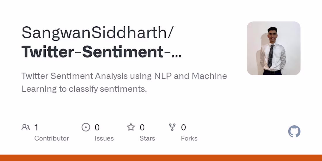 Cover image for Twitter Sentiment Analysis Project