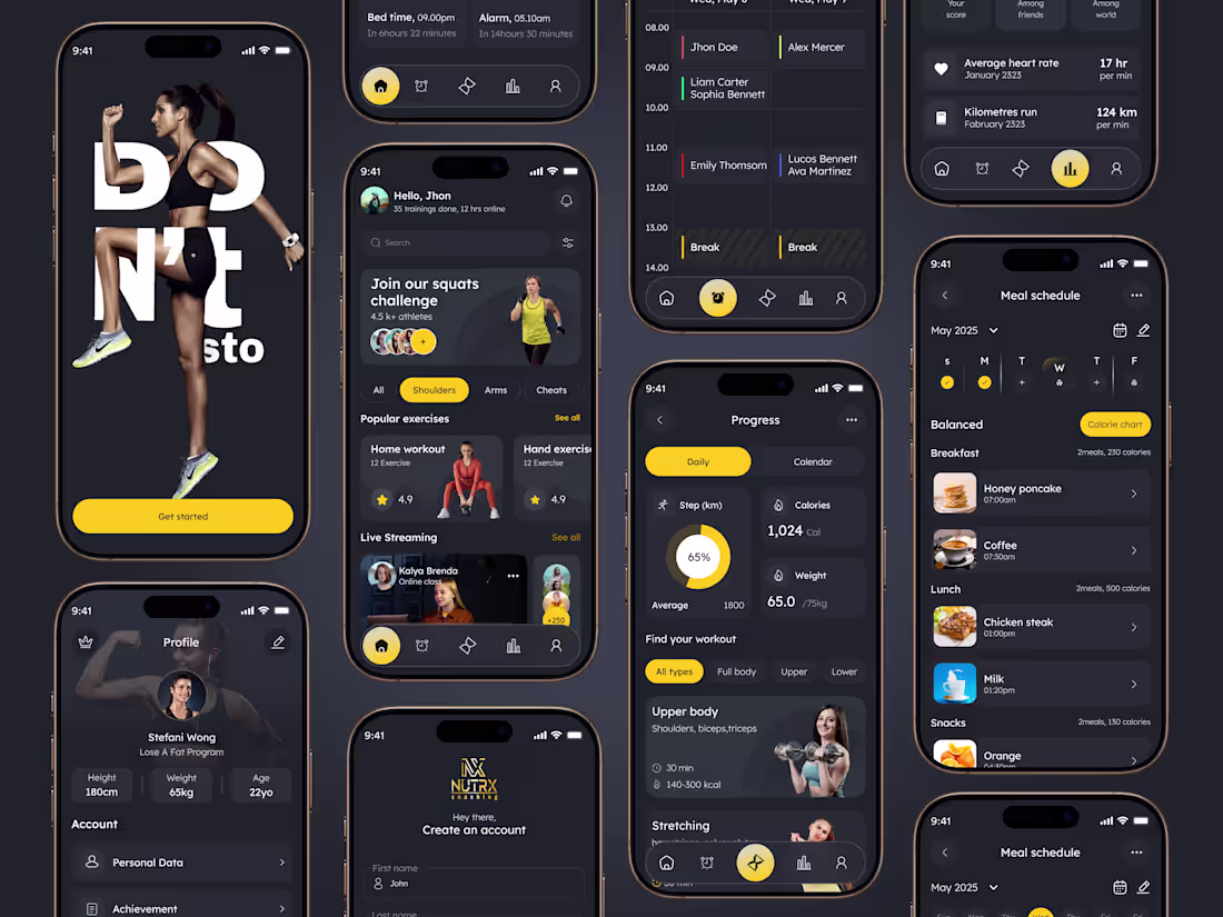 Cover image for AI Fitness Tracker Mobile App UI/UX Design Concept