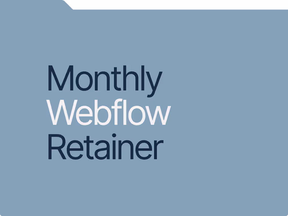 Cover image for Monthly Webflow Retainer