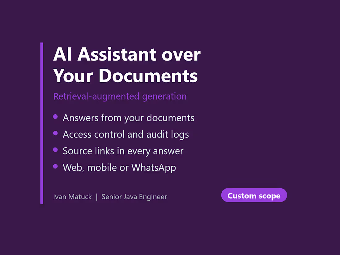 Cover image for AI Assistant over Your Documents